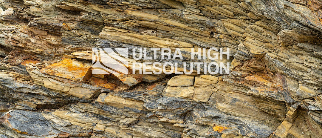 Pale Yellow and Grey Sedimentary Rock Texture (346cm x 148cm)