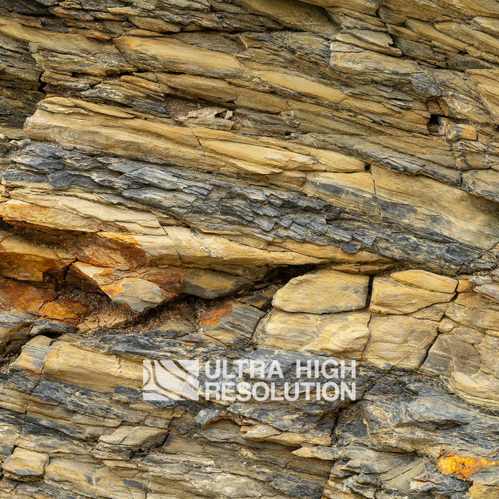 Pale Yellow and Grey Sedimentary Rock Texture (346cm x 148cm)