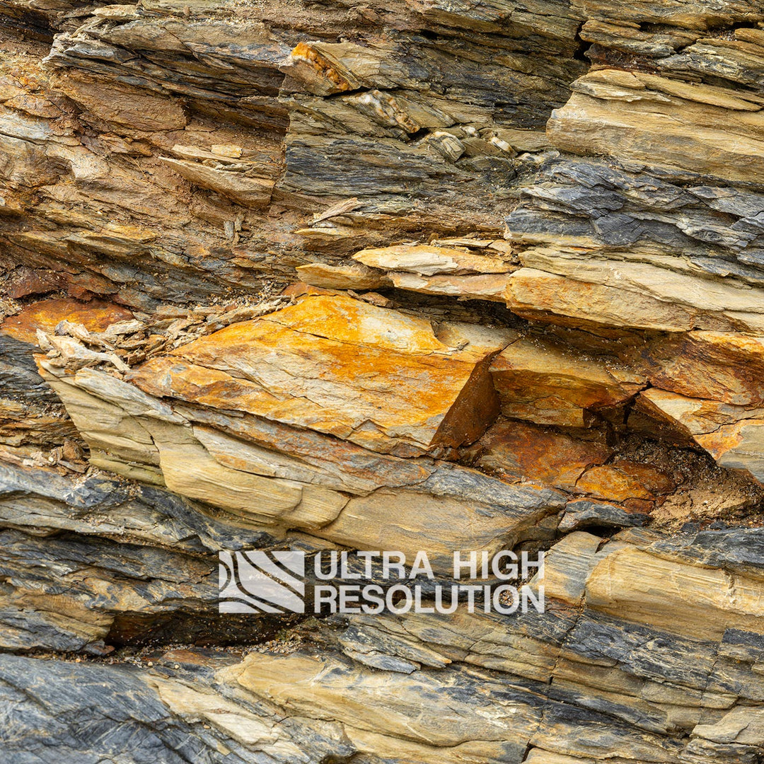 Pale Yellow and Grey Sedimentary Rock Texture (346cm x 148cm)