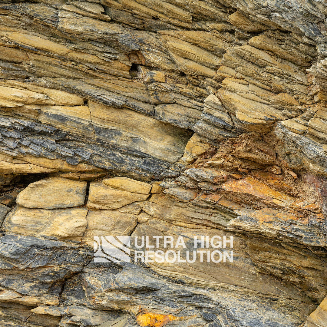 Pale Yellow and Grey Sedimentary Rock Texture (346cm x 148cm)