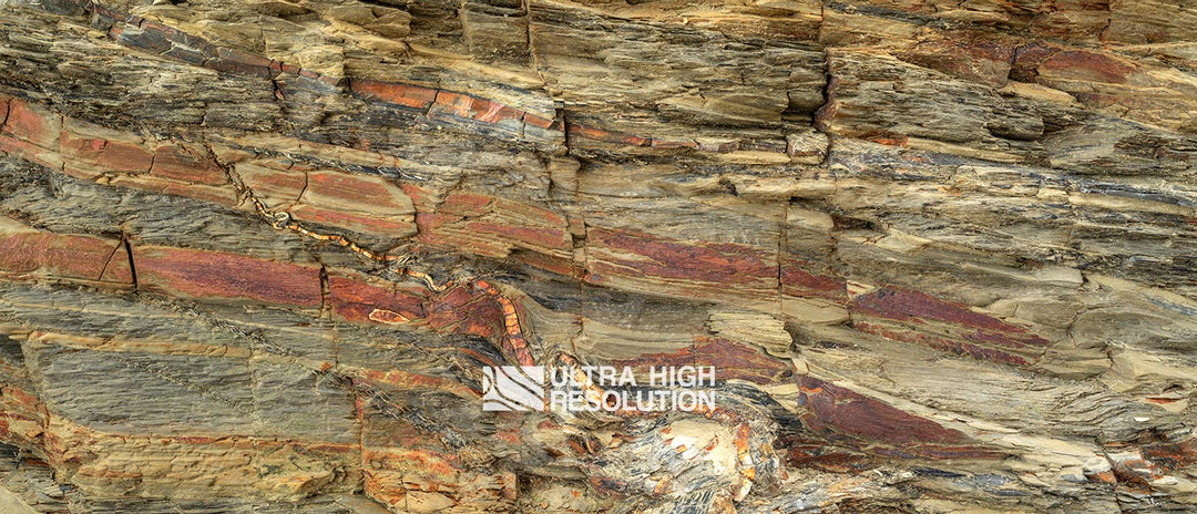 Beige Folded Sedimentary Rock Texture (342cm x 147cm)