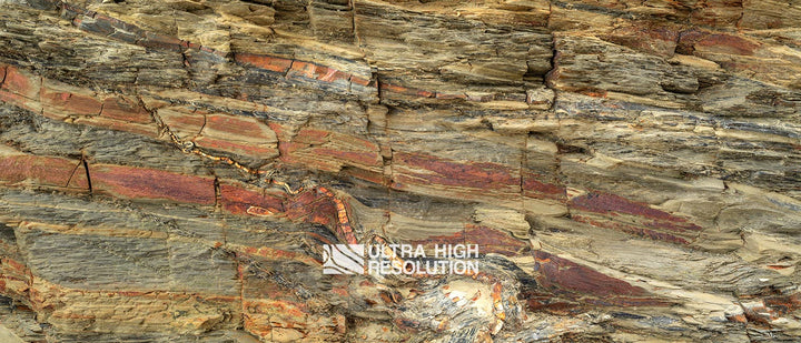 Beige Folded Sedimentary Rock Texture (342cm x 147cm)