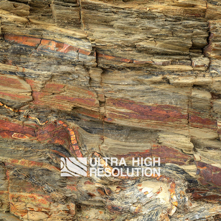 Beige Folded Sedimentary Rock Texture (342cm x 147cm)
