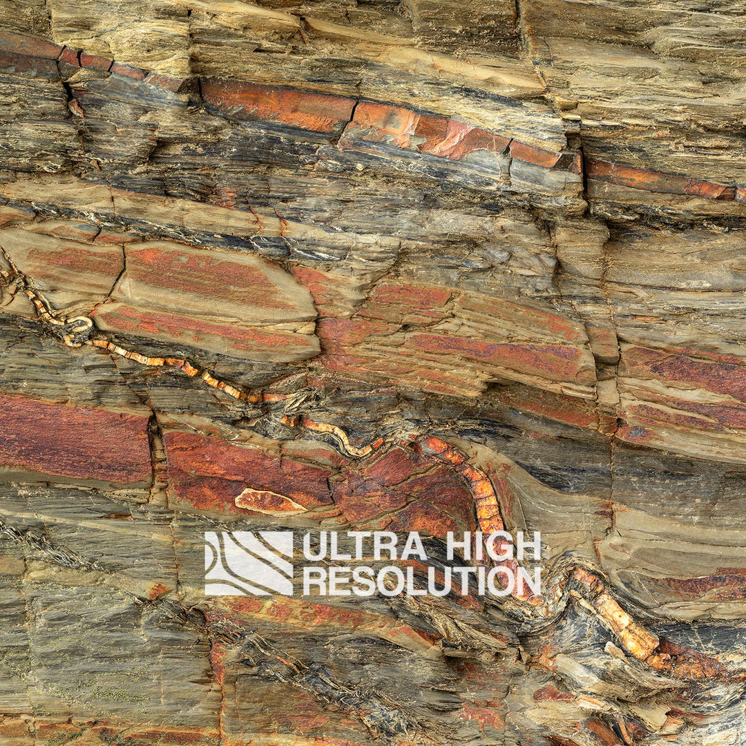 Beige Folded Sedimentary Rock Texture (342cm x 147cm)