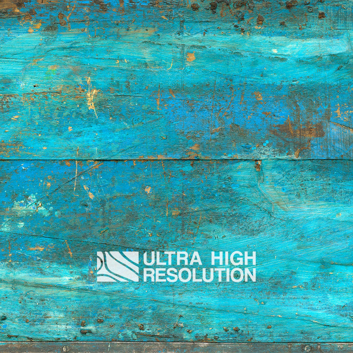 Blue and Green Distressed Painted Wood (877cm x 346cm)