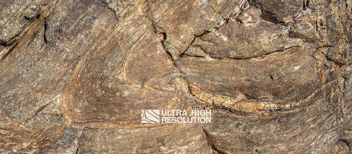 Brown Folded Metamorphic Rock Texture (334cm x 147cm)
