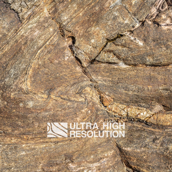 Brown Folded Metamorphic Rock Texture (334cm x 147cm)
