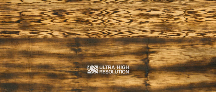 Burnt Pine Wood with Golden Brown Grain Texture (700cm x 297cm)
