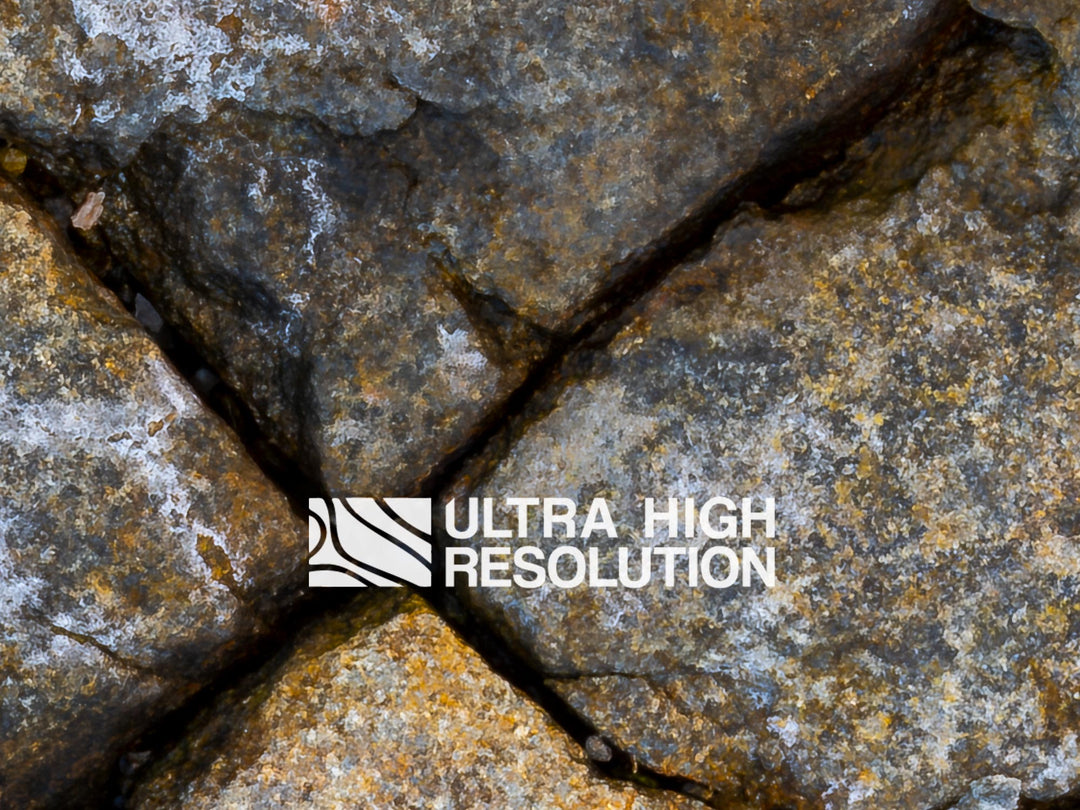 Cool Cracked Grey Rock Face (342cm x 147cm)