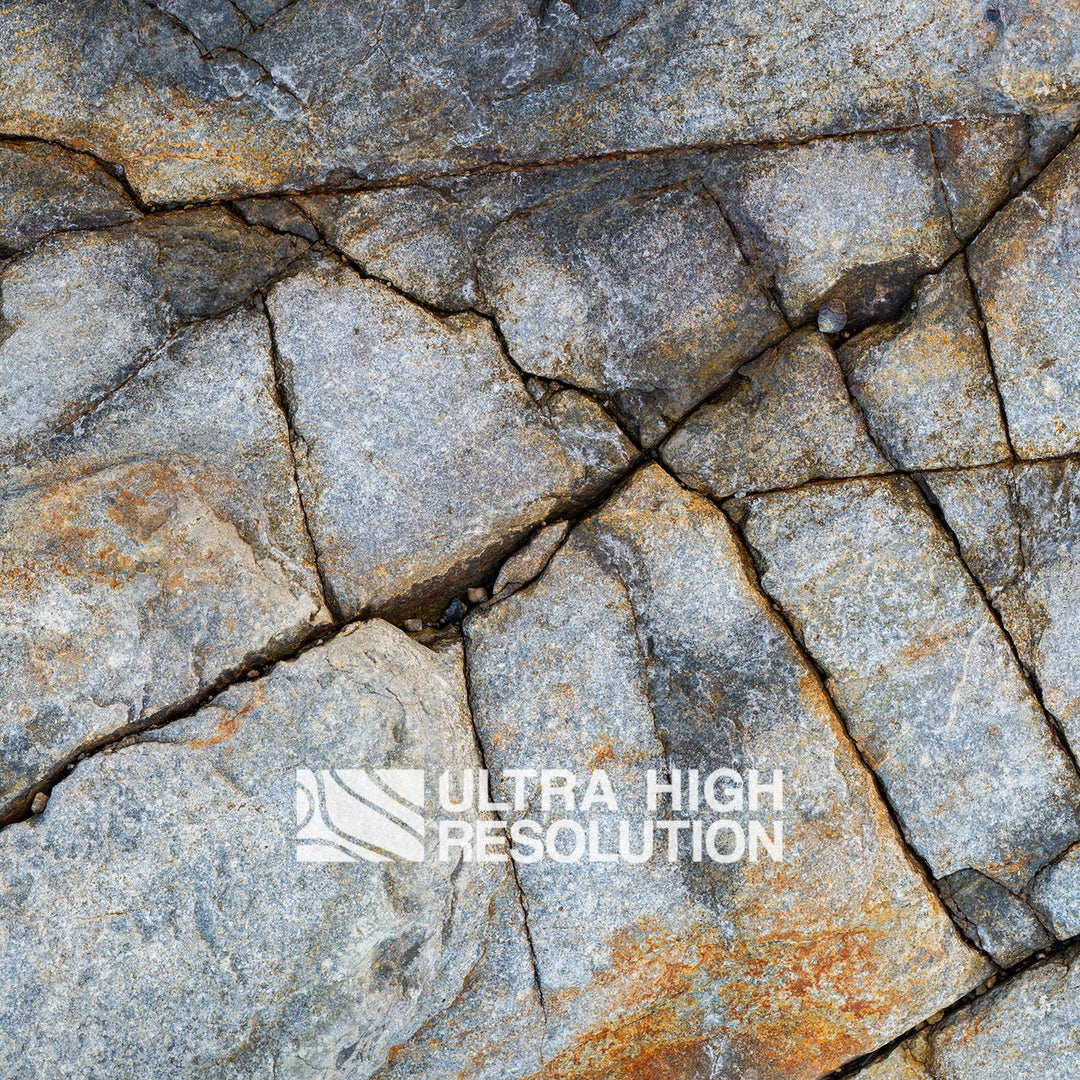 Cool Cracked Grey Rock Face (342cm x 147cm)