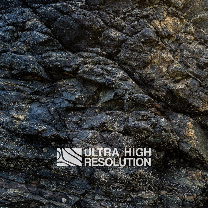 Cool Dark Basalt Rock Texture (336cm x 145cm)