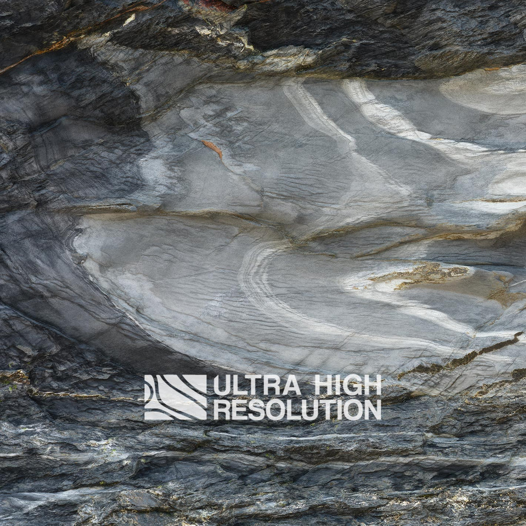 Dark Grey Banded Layered Rock Texture (271cm x 203cm)