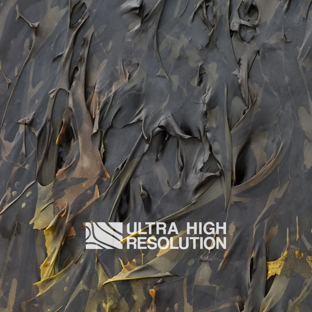 Dark Grey Folded Kelp Mat Texture (271cm x 203cm)