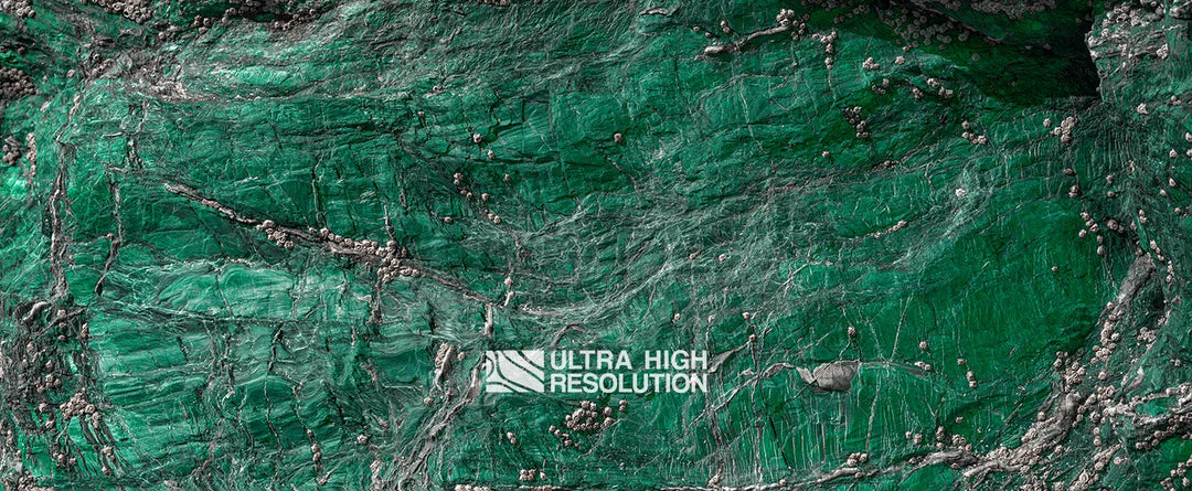 Emerald Green Spiderweb Veined Rock Texture (194cm x 80cm)