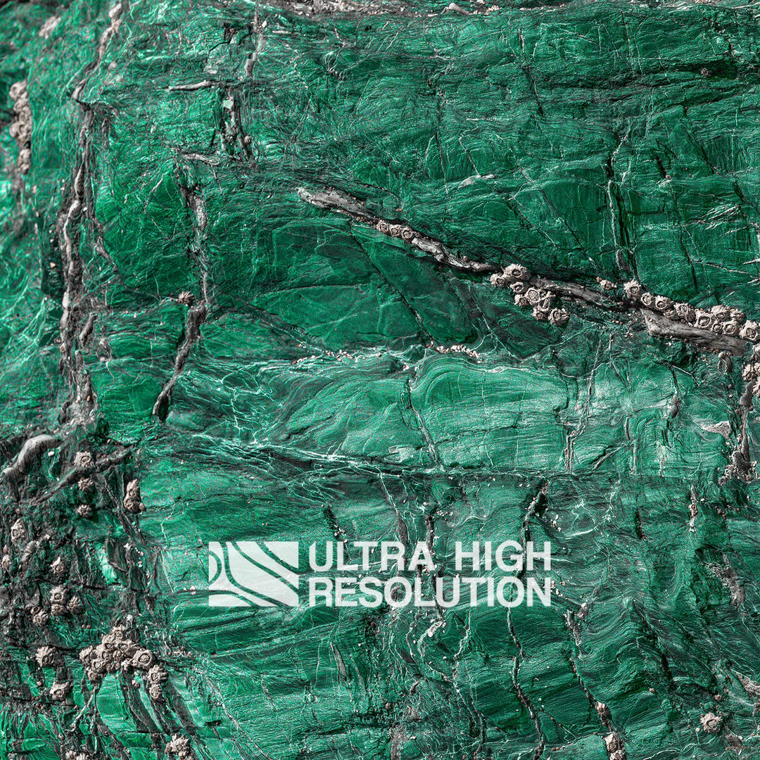 Emerald Green Spiderweb Veined Rock Texture (194cm x 80cm)
