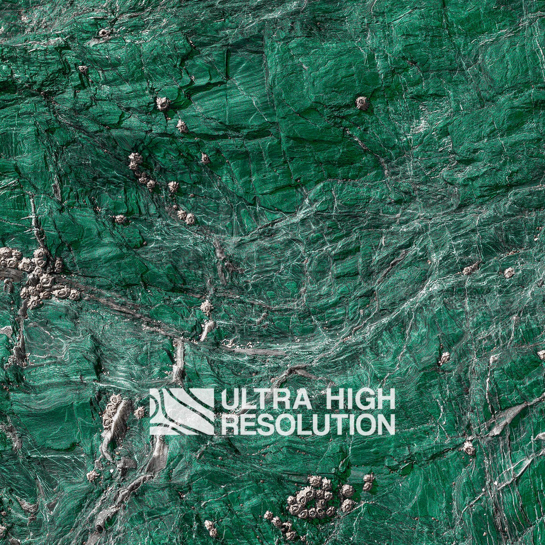 Emerald Green Spiderweb Veined Rock Texture (194cm x 80cm)