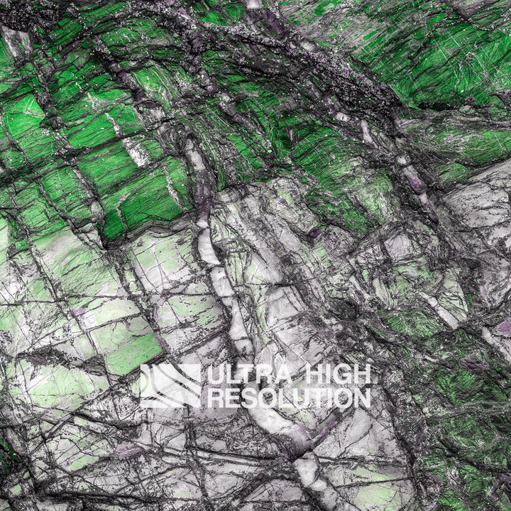 Green and Grey Igneous Rock Texture (354cm x 148cm)