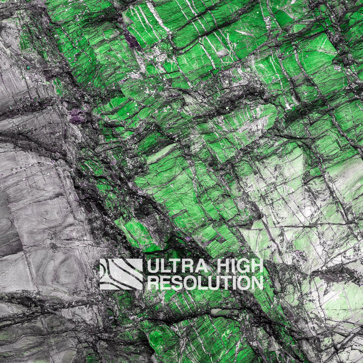 Green and Grey Igneous Rock Texture (354cm x 148cm)