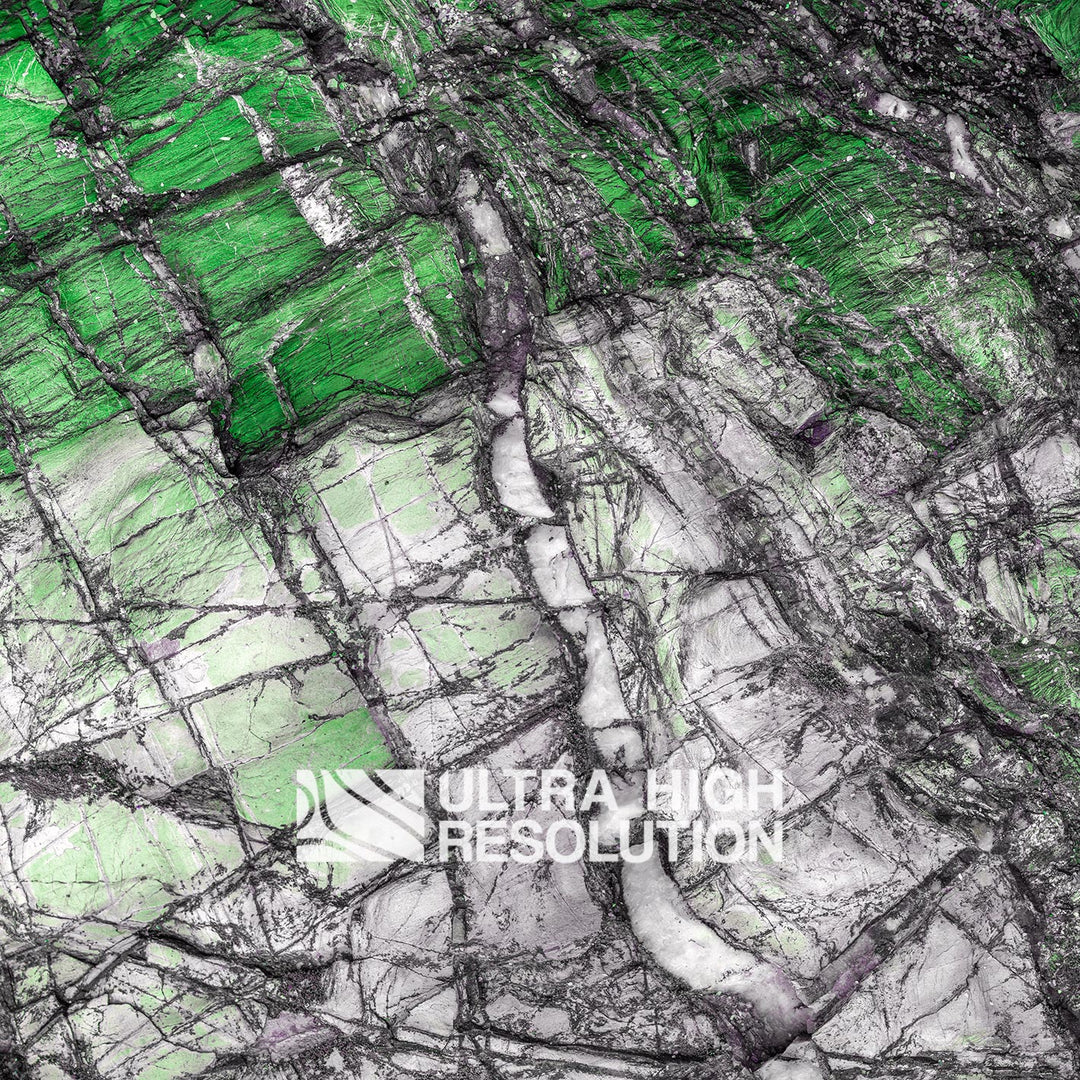 Green and Grey Igneous Rock Texture (354cm x 148cm)