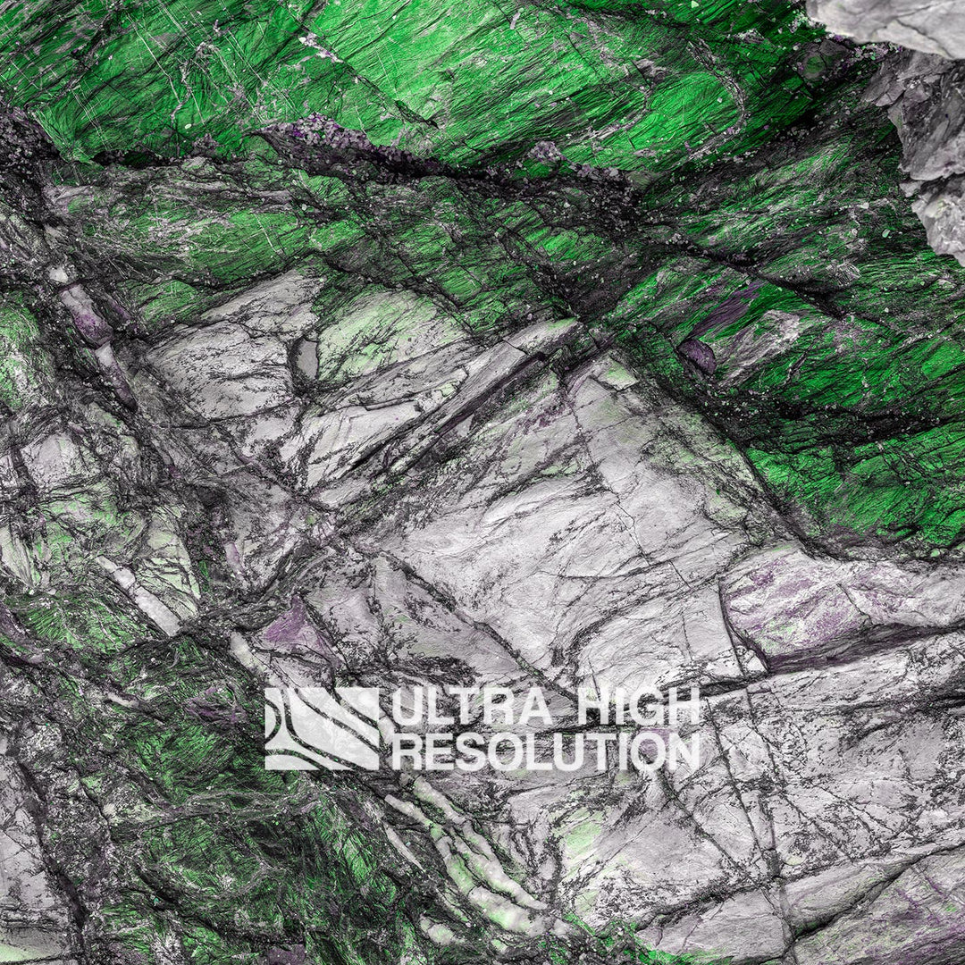 Green and Grey Igneous Rock Texture (354cm x 148cm)
