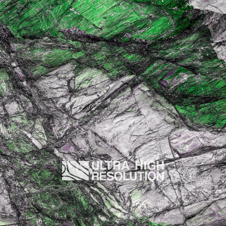 Green and Grey Igneous Rock Texture (354cm x 148cm)