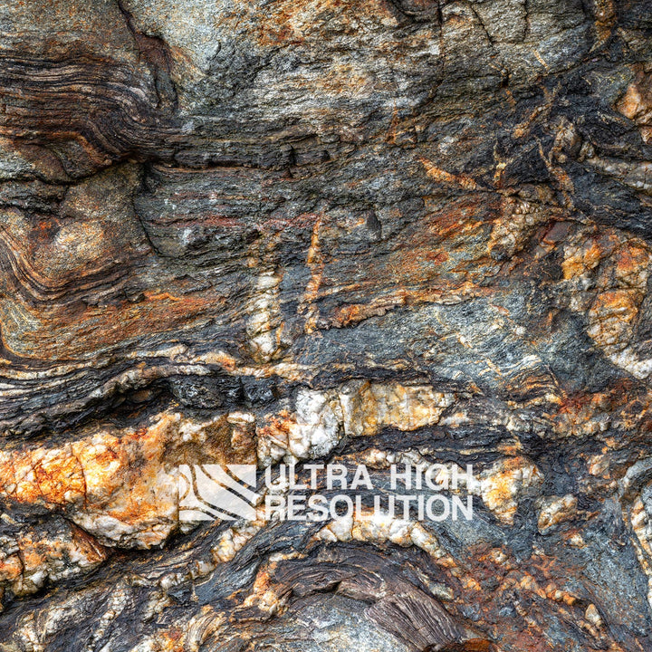Grey and Amber Layered Gneiss Texture  (348cm x 145cm)