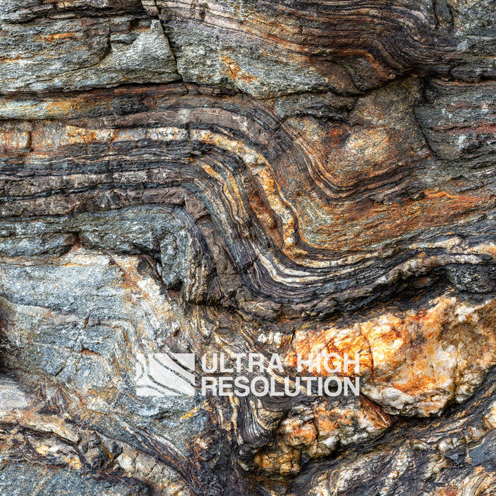 Grey and Amber Layered Gneiss Texture  (348cm x 145cm)