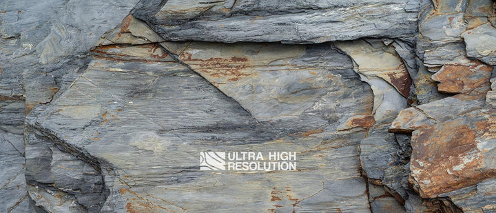 Grey and Rust Slate Texture (190cm x 82cm)