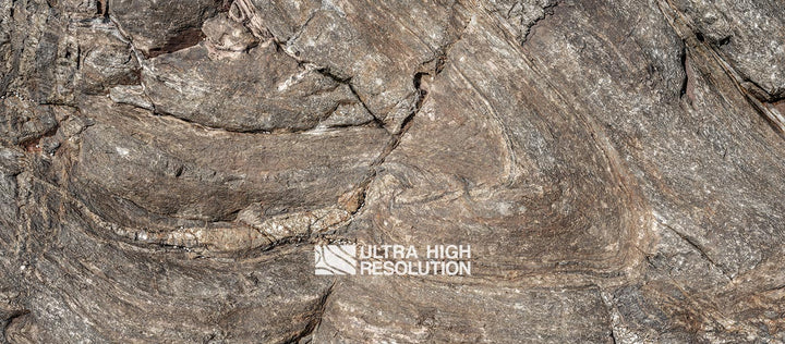 Grey Folded Metamorphic Rock Texture (334cm x 147cm)