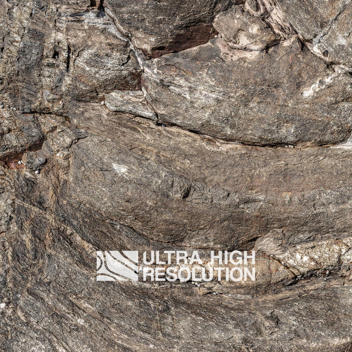 Grey Folded Metamorphic Rock Texture (334cm x 147cm)