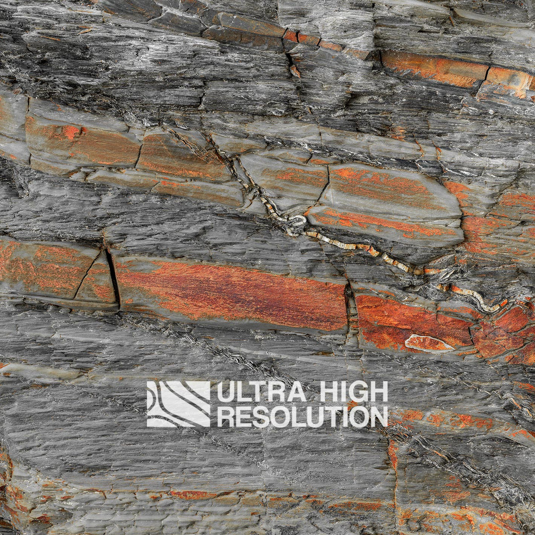 Grey Folded Sedimentary Rock Texture (342cm x 147cm)