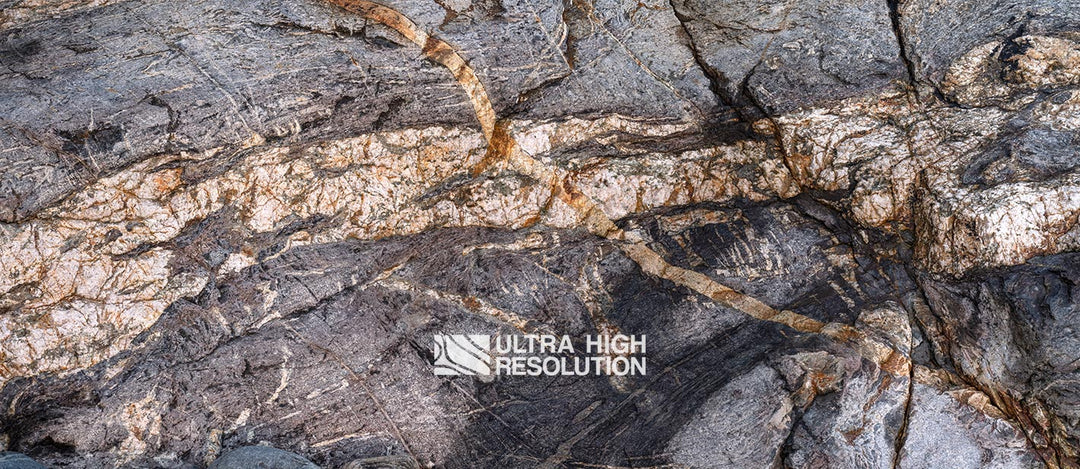 Grey Granite Crystalline Texture with Fractures (336cm x 146cm)