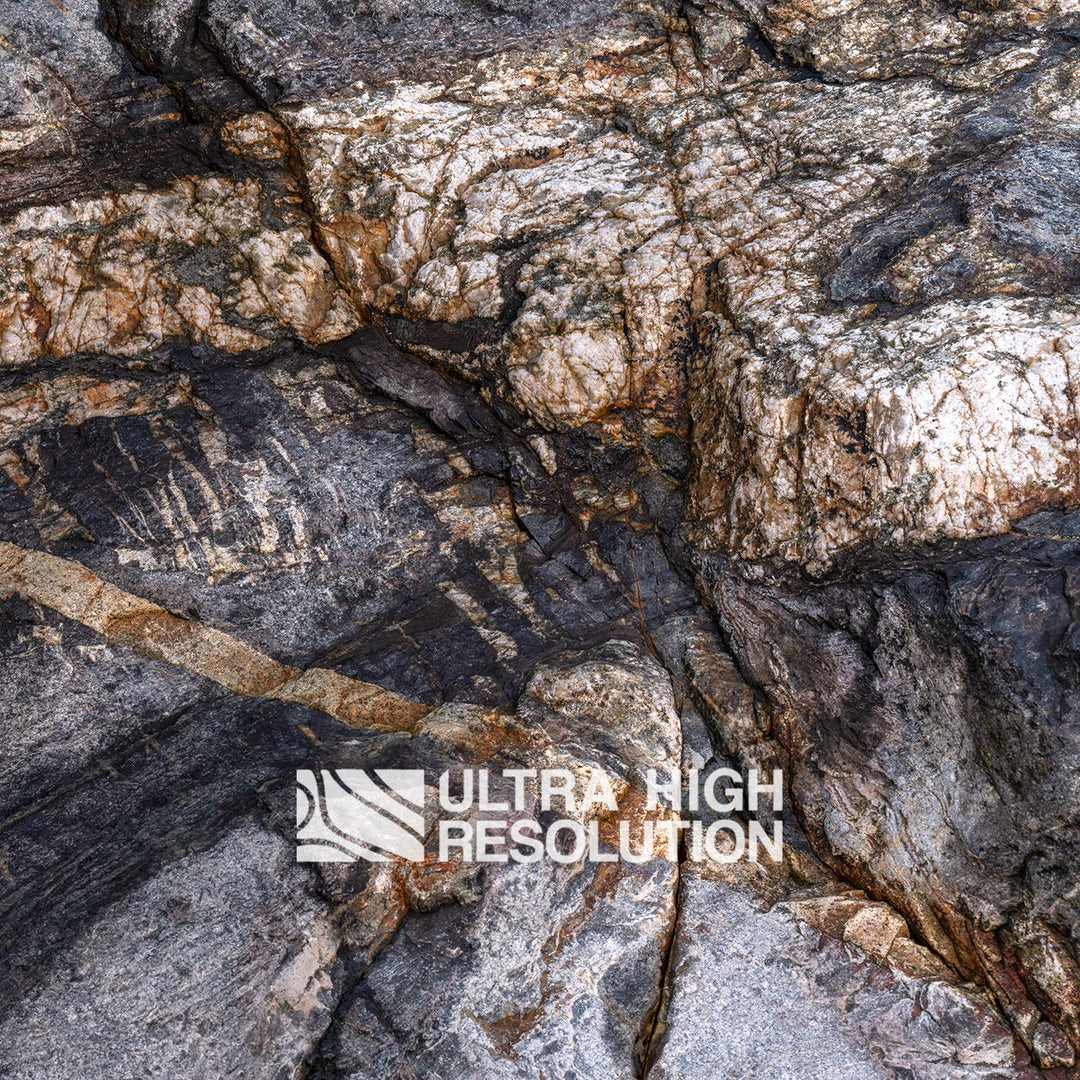 Grey Granite Crystalline Texture with Fractures (336cm x 146cm)