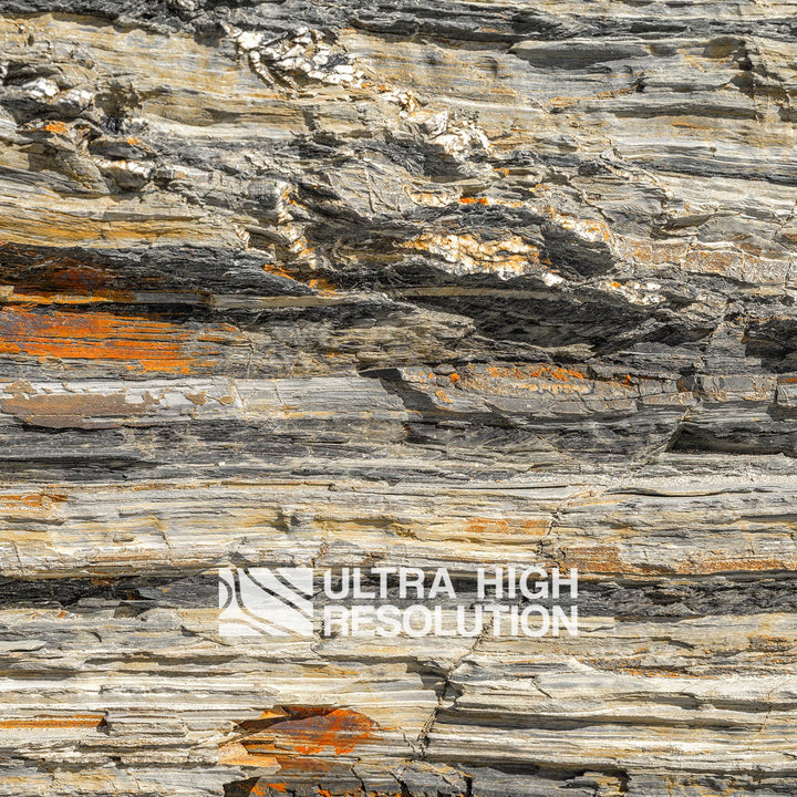 Grey Sedimentary Rock Strata Texture (343cm x 147cm)