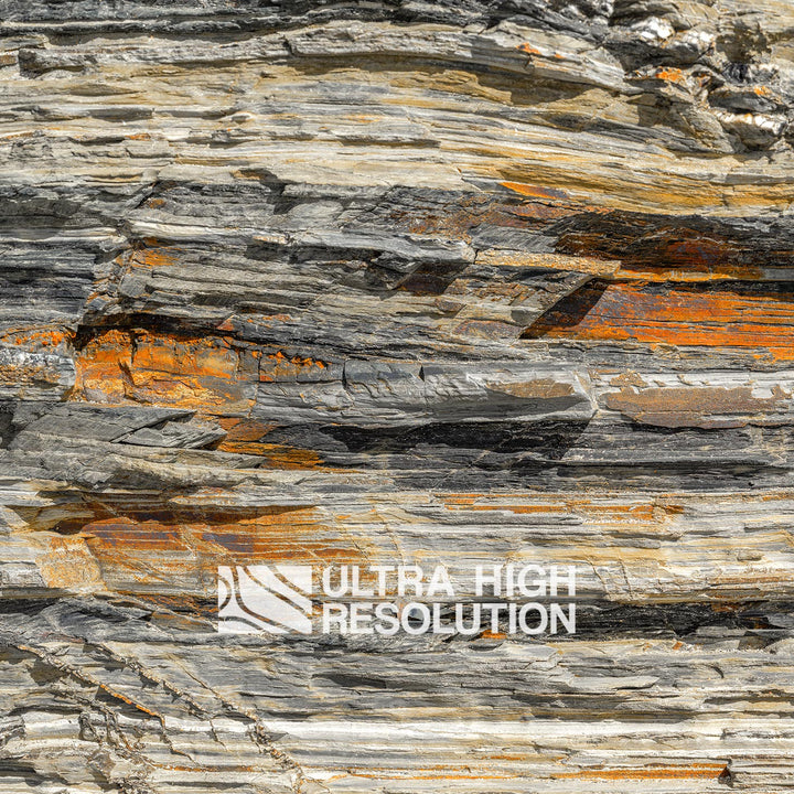 Grey Sedimentary Rock Strata Texture (343cm x 147cm)