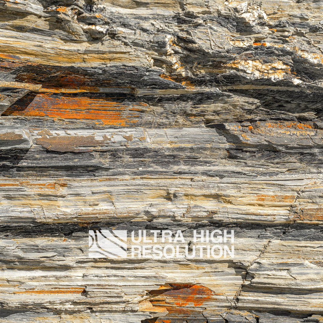 Grey Sedimentary Rock Strata Texture (343cm x 147cm)