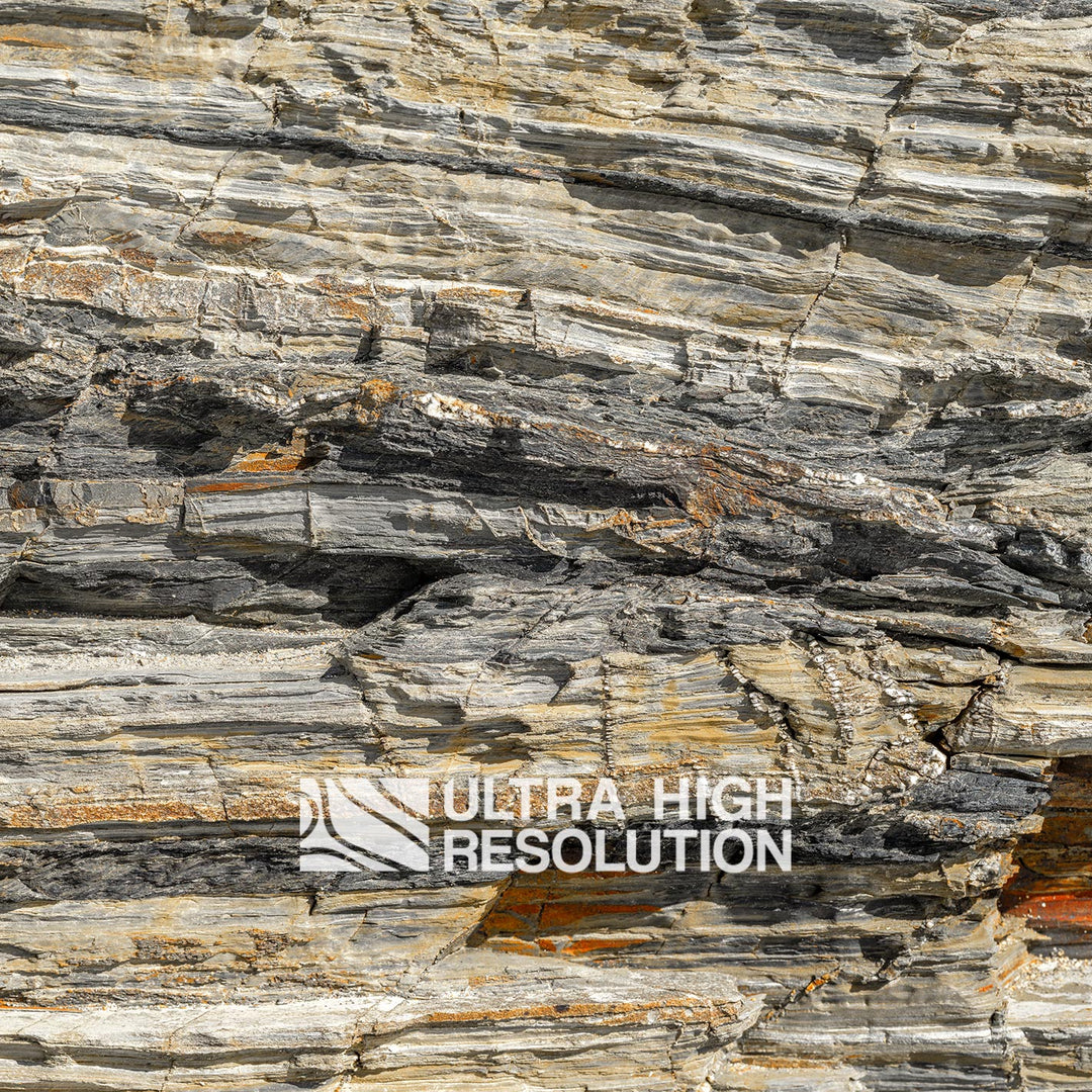 Grey Sedimentary Rock Strata Texture (343cm x 147cm)