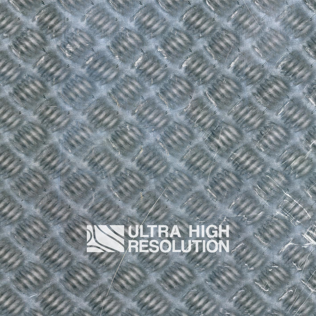 Grey Worn Steel Tread Plate Texture (589cm x 582cm)