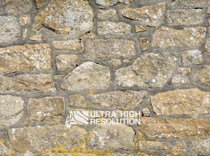 Irregularly Shaped Stone Wall Texture Close-Up (197cm x 147cm)