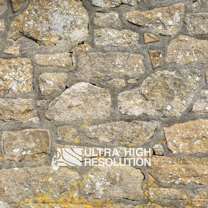 Irregularly Shaped Stone Wall Texture Close-Up (197cm x 147cm)