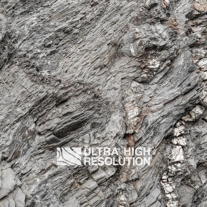 Layered Grey Metamorphic Rock Texture (338cm x 147cm)
