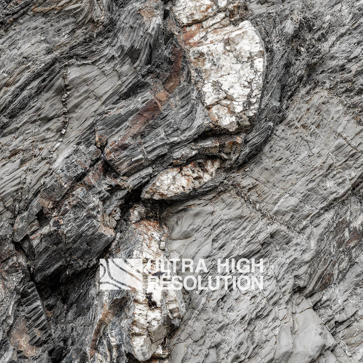Layered Grey Metamorphic Rock Texture (338cm x 147cm)