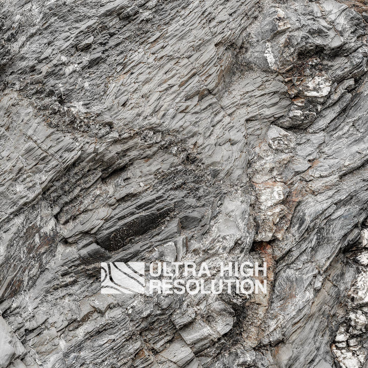 Layered Grey Metamorphic Rock Texture (338cm x 147cm)