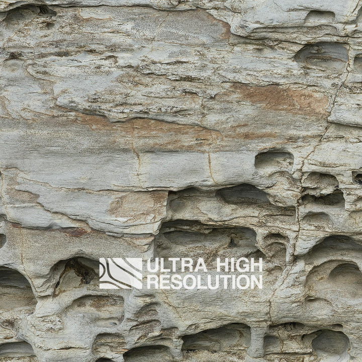 Light Grey Honeycomb Weathered Rock Texture (271cm x 203cm)