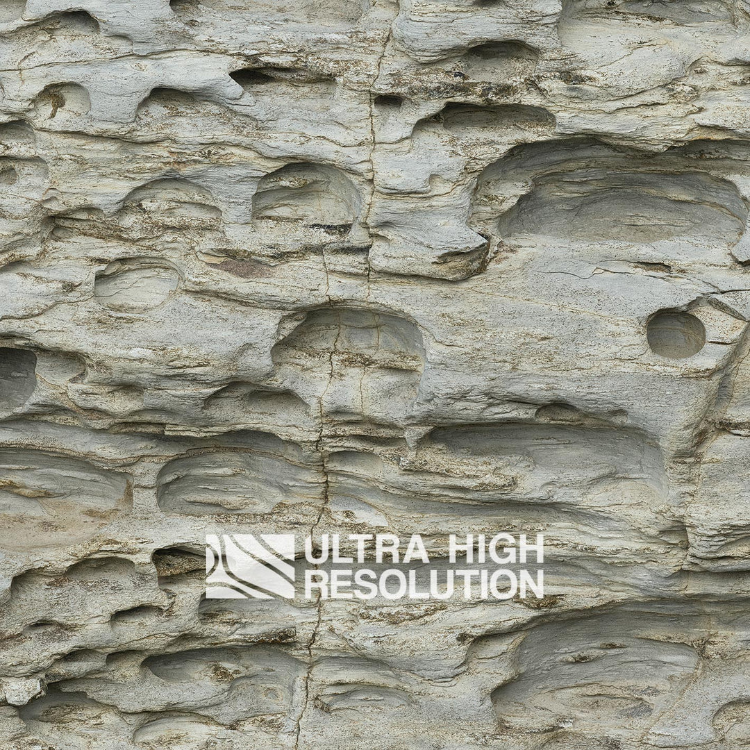 Light Grey Honeycomb Weathered Rock Texture (271cm x 203cm)