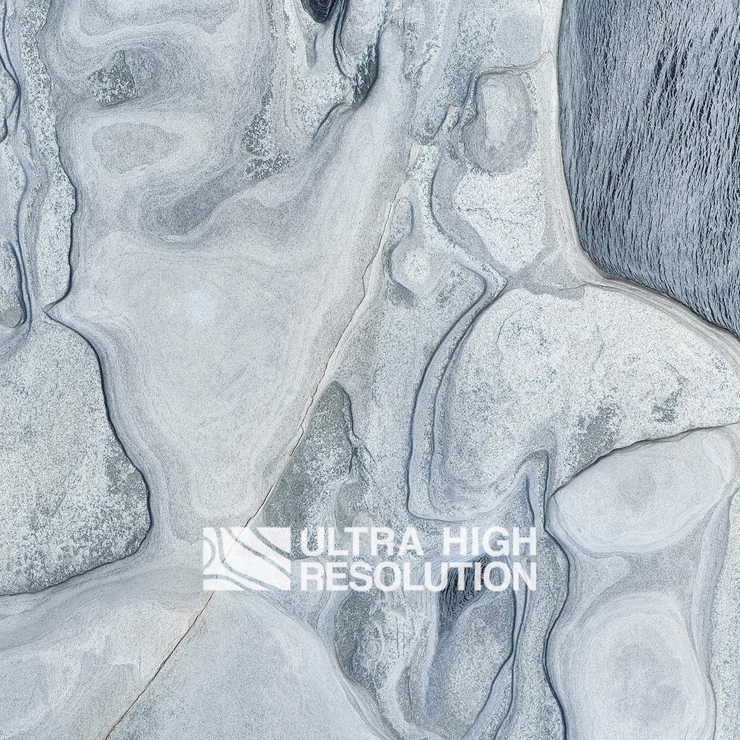 Light Grey Lobed Coastal Rock Texture (271cm x 203cm)