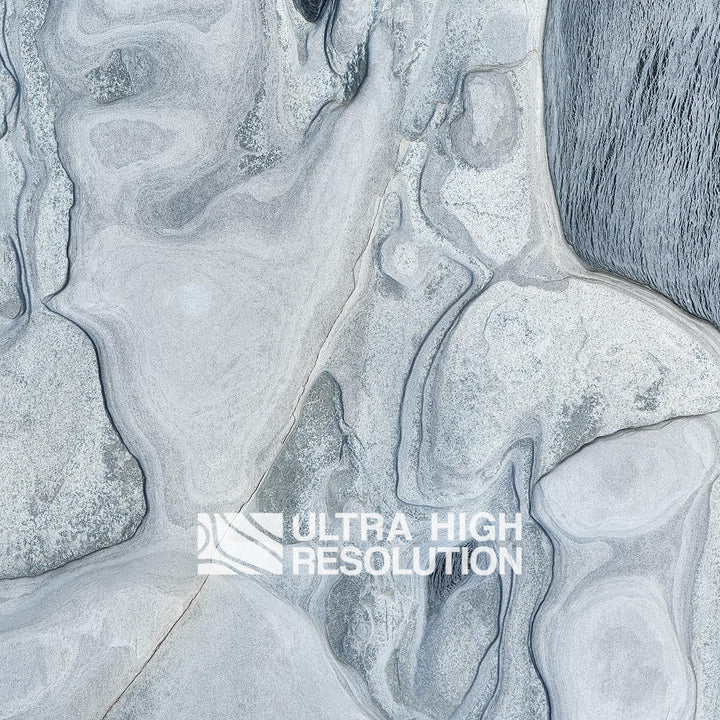 Light Grey Lobed Coastal Rock Texture (271cm x 203cm)