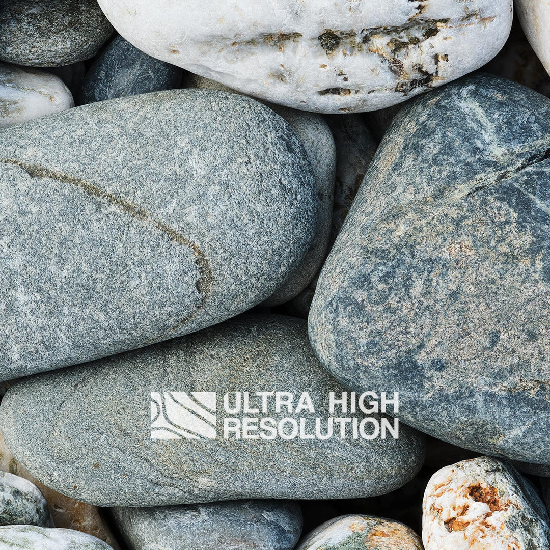 Light Grey Mixed Beach Pebble Texture (271cm x 203cm)