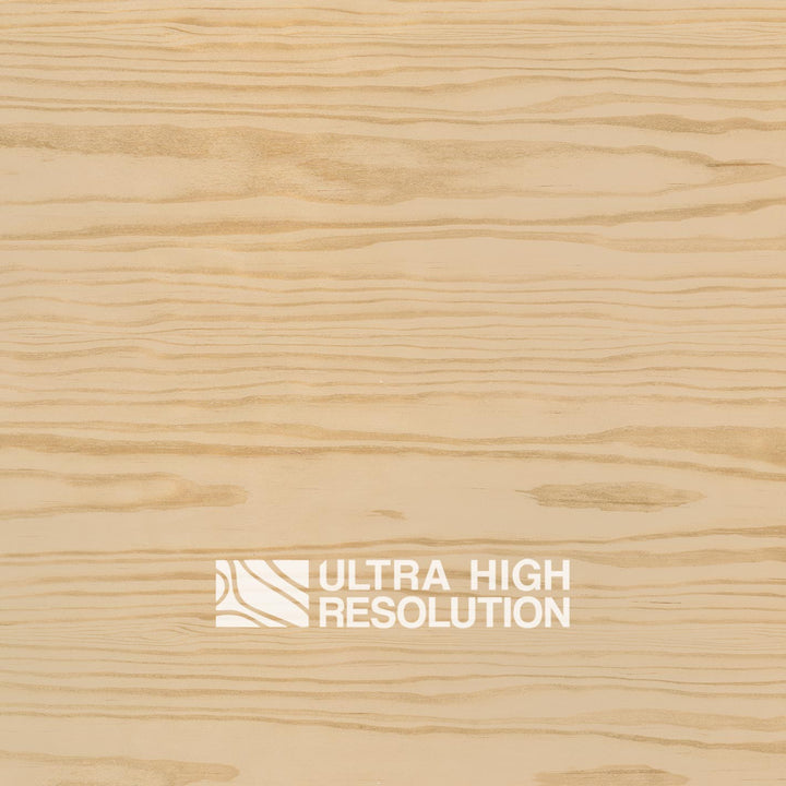Long Light Brown Pine Wood Veneer with Polished Surface (707cm x 163cm)
