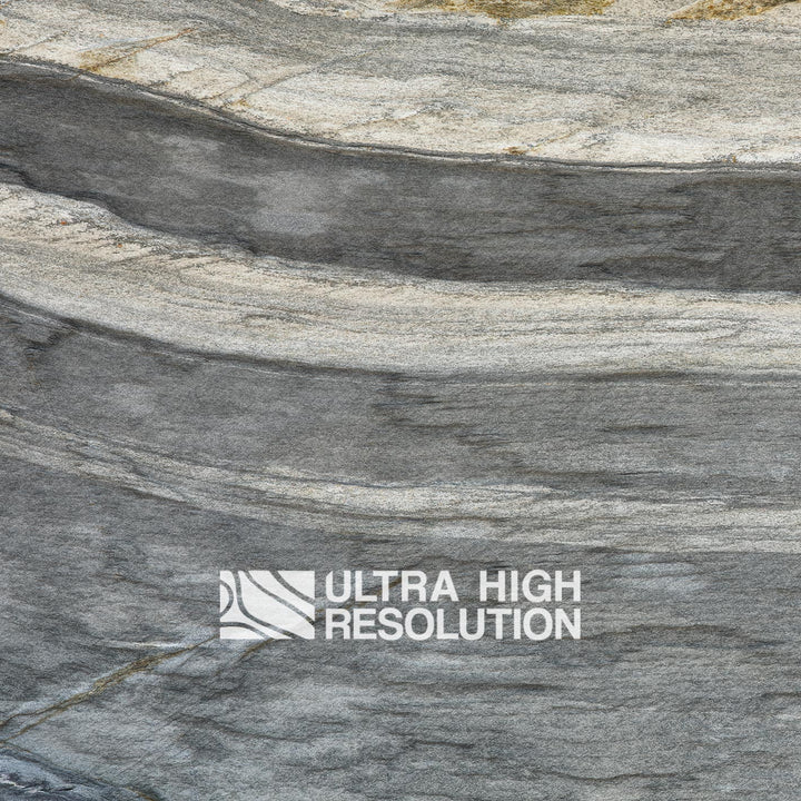 Mid Grey Folded Banded Rock Texture (271cm x 203cm)